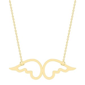 Ketting met engeltjesvleugel hanger goudkleurig