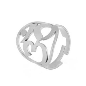 Verstelbare Aum ring in zilverkleurig staal