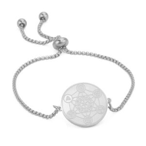 Metatron kubus armband zilverkleurig