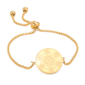 Metatron kubus armband goudkleurig