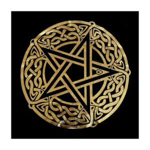 Tarot- en waarzegkleed gouden pentakel