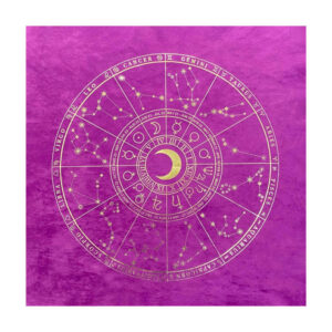 Tarot- en waarzegkleed sterrenbeelden met paarse maan