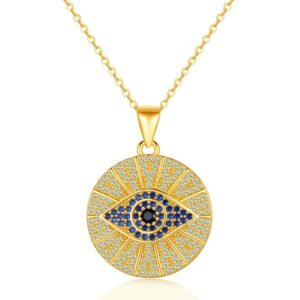 Ketting met hamsa-hanger in effen goudkleurig staal