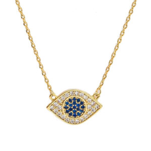 Ketting met hamsa-hanger, goudkleurig staal