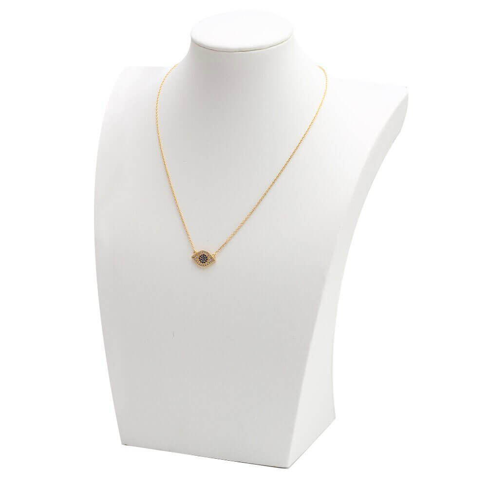 Ketting met hamsa-hanger, goudkleurig staal 2 Ketting met hamsa-hanger, goudkleurig staal - Afbeelding 2