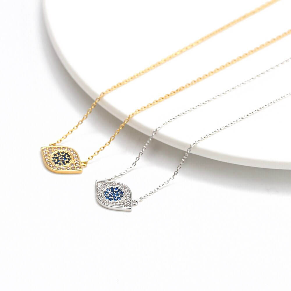 Ketting met hamsa-hanger, goudkleurig staal 3 Ketting met hamsa-hanger, goudkleurig staal - Afbeelding 3