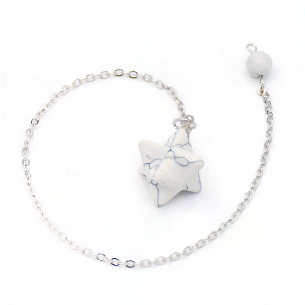 Pendel merkaba van witte turkoois 2 Pendel merkaba van witte turkoois - Afbeelding 2