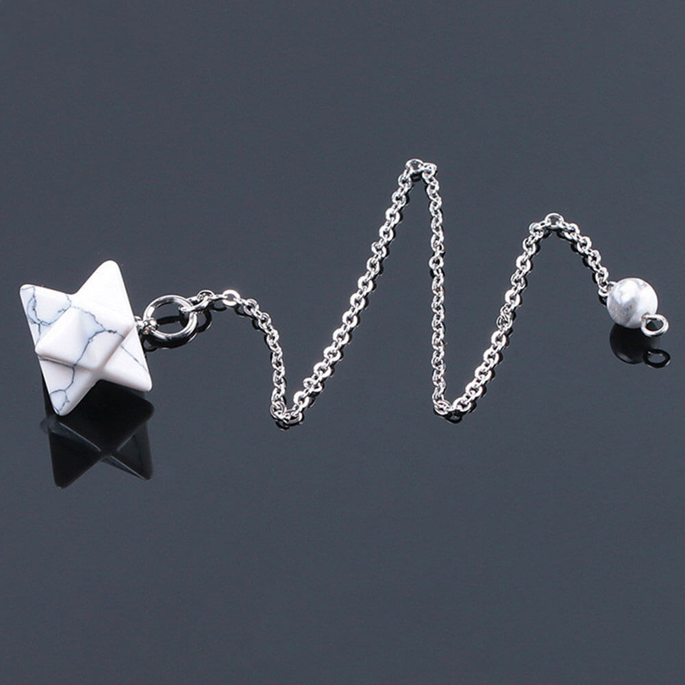 Pendel merkaba van witte turkoois 3 Pendel merkaba van witte turkoois - Afbeelding 3